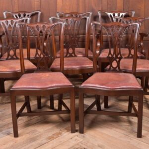 Set Of 8 Mahogany Chippendale Style Dining Room Chairs SAI2000 Antique Furniture