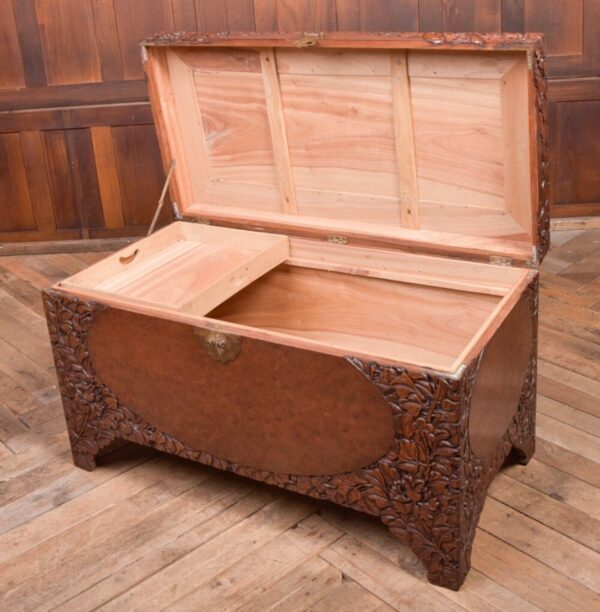 Superb 19th Century Carved Chinese Camphor Wood Box SAI2092 - Image 5