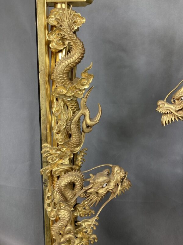 Temple Dragons buddhist Antique Art 7