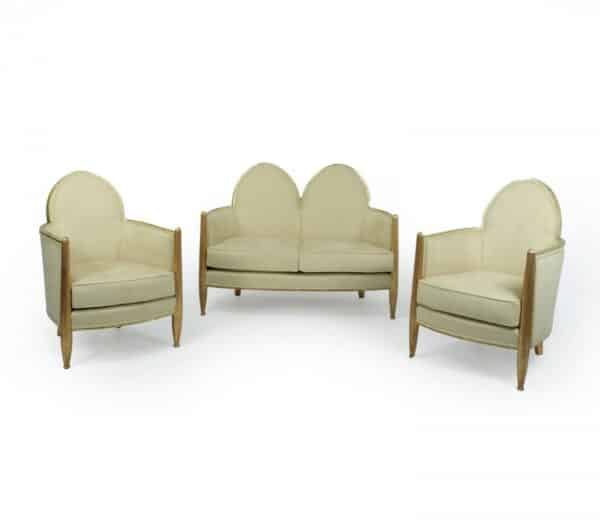 Art Deco Gilt-wood Salon Suite Attributed to Paul Follot c1925 Antique Chairs 3