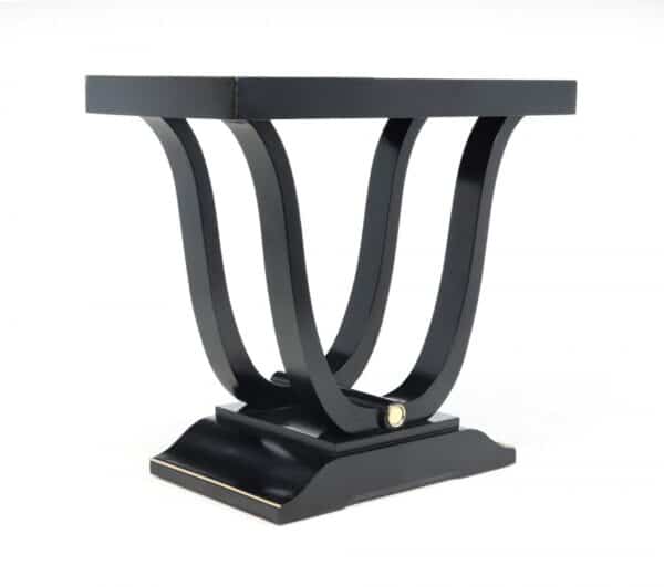 Art Deco Table in Ebonised Piano Lacqure Antique Furniture 3