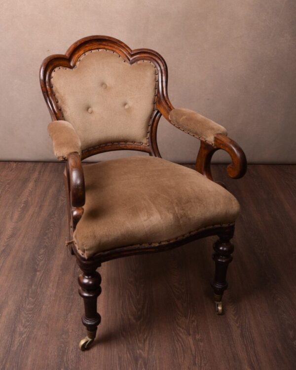 Victorian Oak Button Back Desk Chair SAI1445 Antique Furniture 3