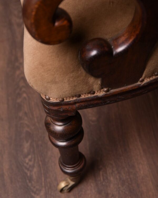 Victorian Oak Button Back Desk Chair SAI1445 - Image 9