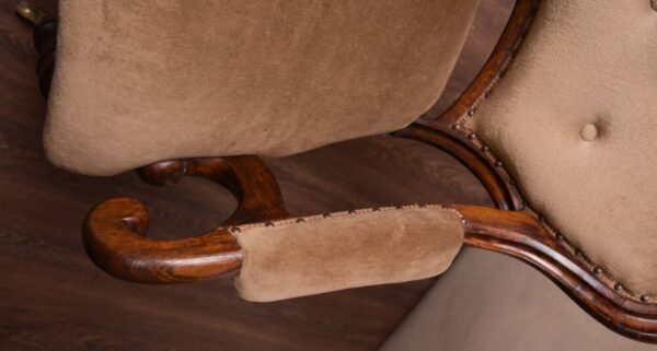 Victorian Oak Button Back Desk Chair SAI1445 - Image 11