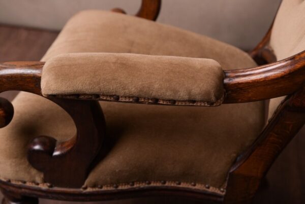 Victorian Oak Button Back Desk Chair SAI1445 - Image 12