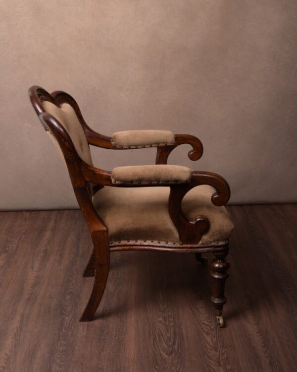 Victorian Oak Button Back Desk Chair SAI1445 Antique Furniture 7