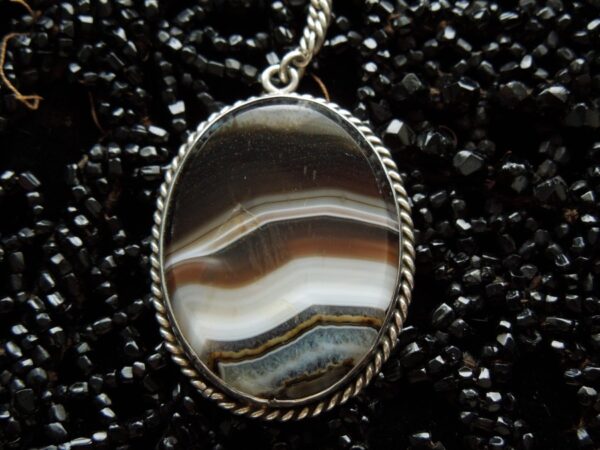 Silver Set Banded Agate Pendant Miscellaneous 5