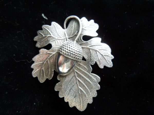 Silver Acorn & Oak Leaf Brooch