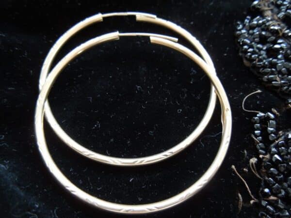 9ct Gold Large Hoop Earrings Miscellaneous 5
