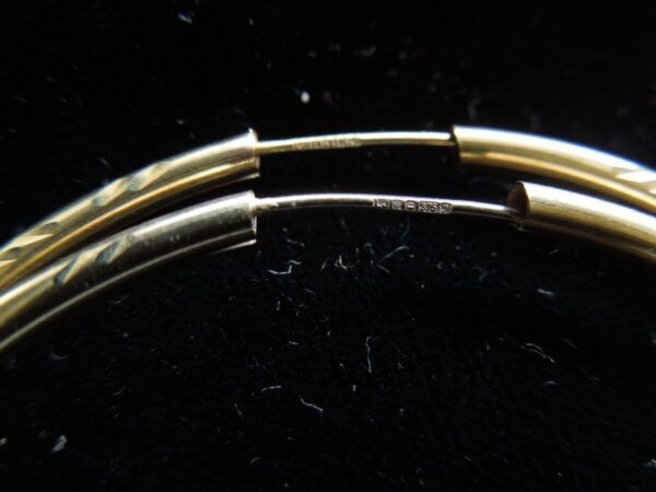 9ct Gold Large Hoop Earrings Miscellaneous 7