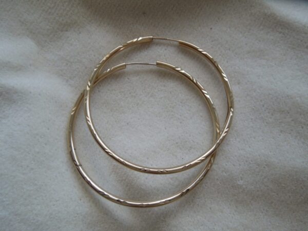 9ct Gold Large Hoop Earrings Miscellaneous 3