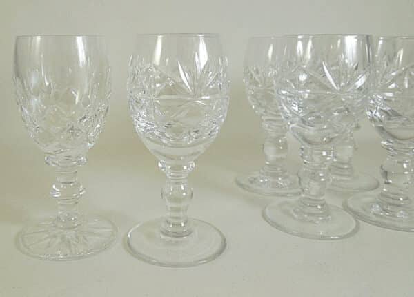 6 Tiny Crystal Liqueur Glasses - Image 4