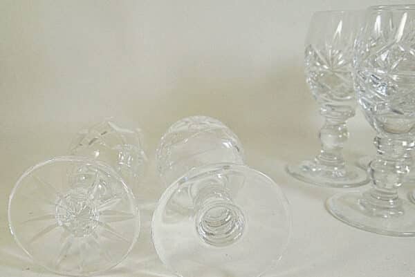 6 Tiny Crystal Liqueur Glasses - Image 5
