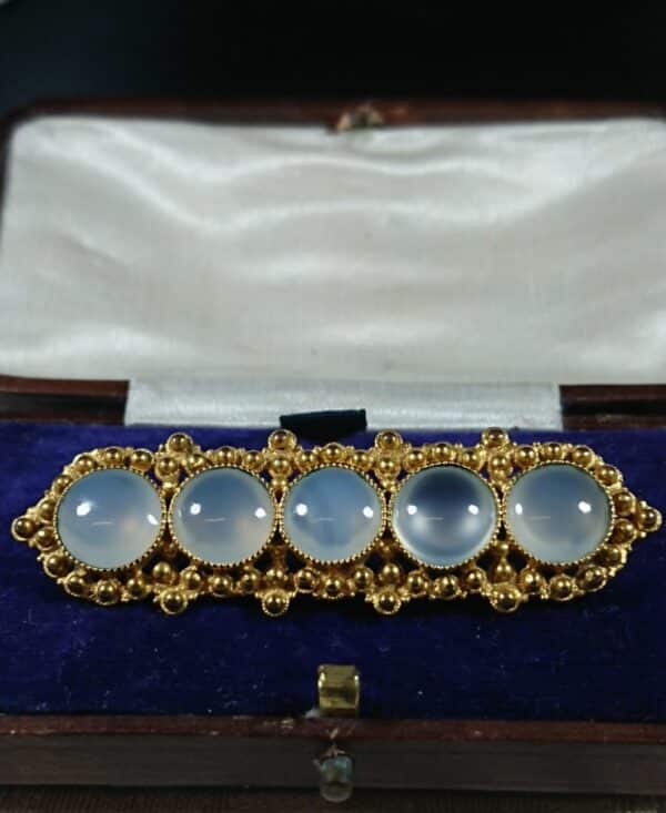 Antique Genuine Moonstone Brooch