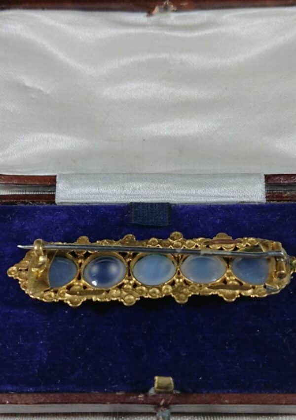 Antique Genuine Moonstone Brooch - Image 3