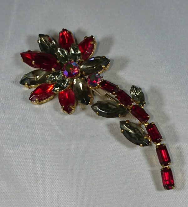Large Vintage Paste Flower Brooch