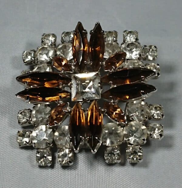 1950’s Square Diamante Paste Brooch Miscellaneous 3