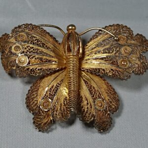 Vintage Silver Gilt Butterfly Brooch brooch Antique Jewellery