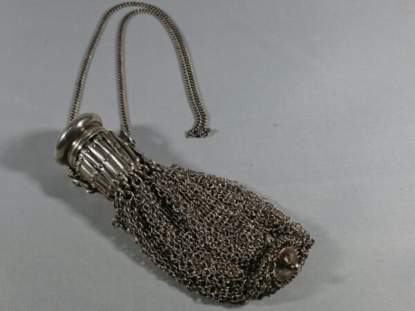 Silver Chain Mail Coin Purse chainmail purse Antique Silver 3