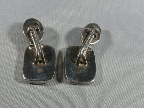 Silver Lapis Lazuli Cufflinks - Image 2
