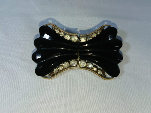 Antique Art Deco Glass and Diamante Buckle
