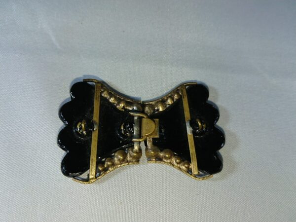 Antique Art Deco Glass and Diamante Buckle - Image 2