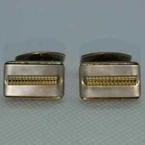 Vintage Gent’s Mother of Pearl and Gilt Cufflinks art deco Miscellaneous
