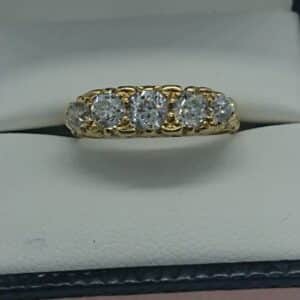SOLD 18ct Gold 5 Stone 3/4 Carat Diamond Ring Miscellaneous