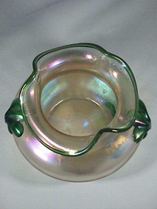 Antique Art Nouveau Iridescent Glass Vase by Kralik - Image 3