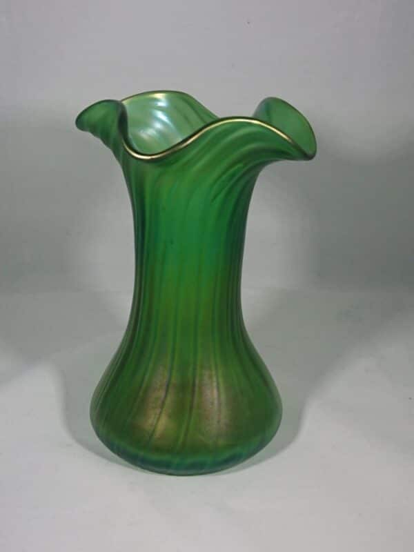 Art Nouveau Glass Vase by Kralik vases Antique Glassware 3