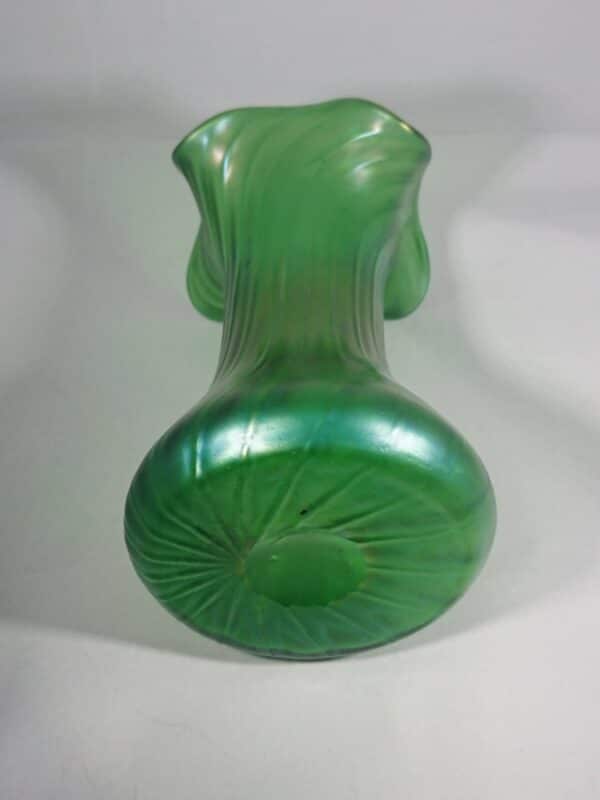 Art Nouveau Glass Vase by Kralik vases Antique Glassware 5