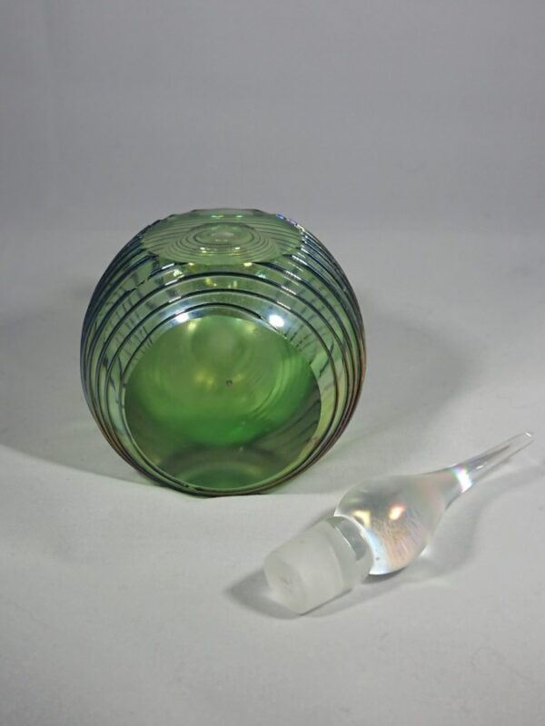 Iridescent Studio Glass Perfume Bottle iridescent glass Antique Glassware 5