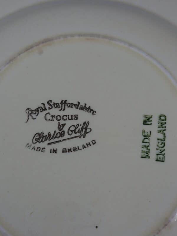 Art Deco Crocus Tea Plate by Clarice Cliff art deco Antique Ceramics 4