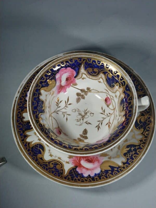 Antique Early Victorian Teacup and Saucer c1840 - Image 2