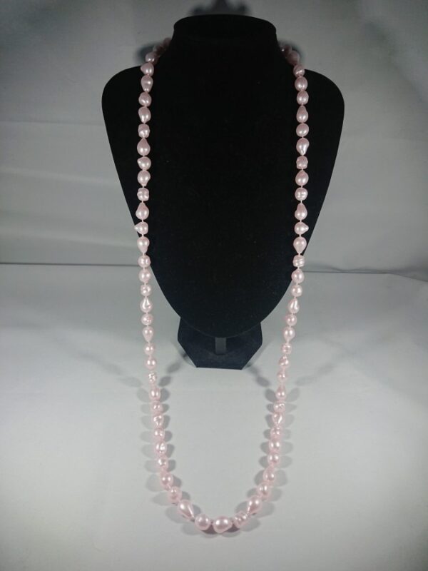 Vintage Pale Pink Faux Pearl Necklace faux pearls Antique Jewellery 3