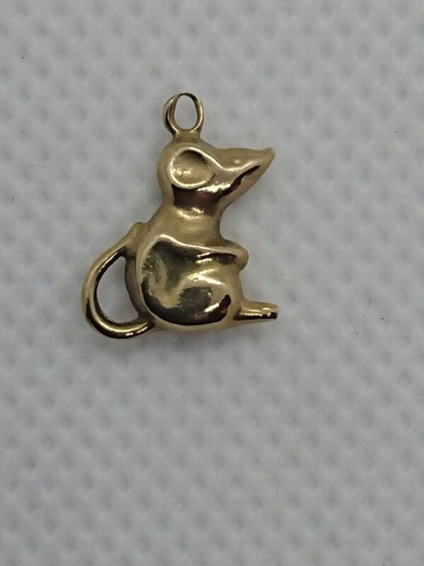 9ct Gold Mouse Charm - Image 2