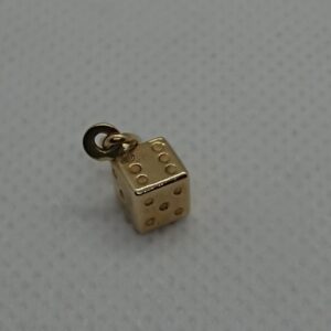 9ct Gold Dice Charm gold Antique Jewellery