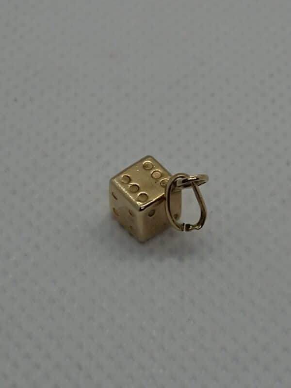 9ct Gold Dice Charm - Image 2