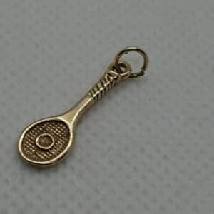 9ct Gold Tennis Racket Charm gold Antique Jewellery