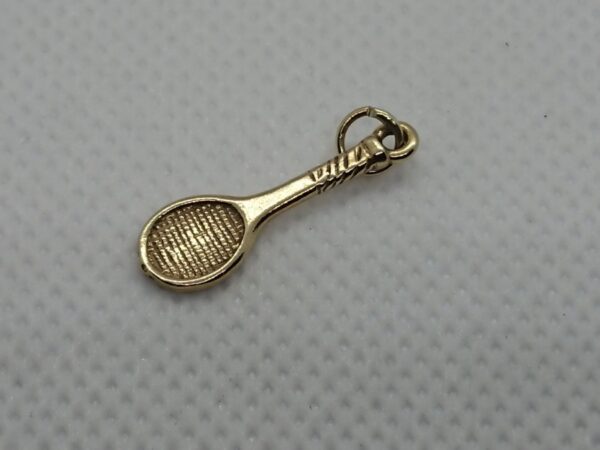 9ct Gold Tennis Racket Charm - Image 2