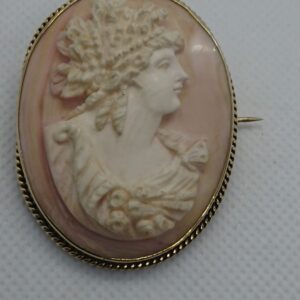 Pink Coral Cameo Brooch antique cameo brooch Antique Jewellery