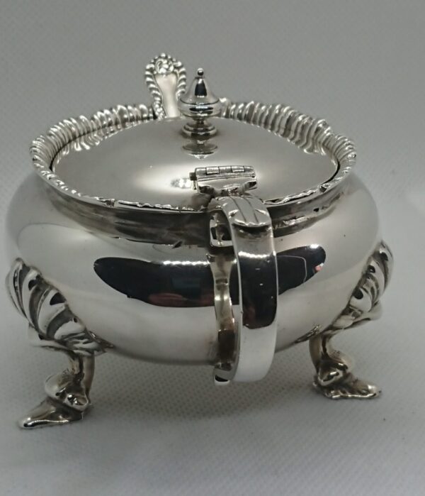 Solid Silver Mustard Pot with Spoon London 1968 Miscellaneous 4
