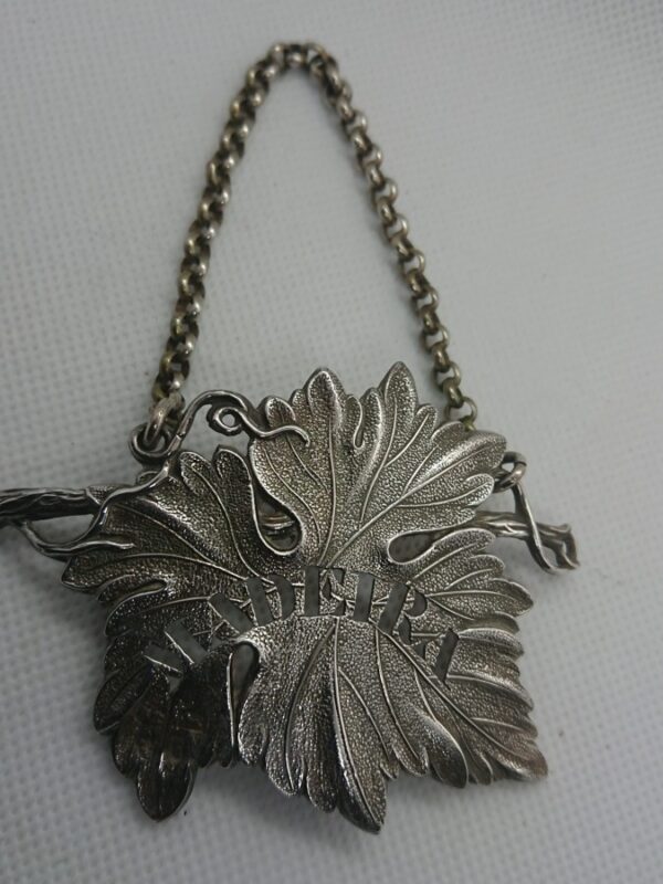 Antique Solid Silver MADEIRA Decanter Label - Image 2