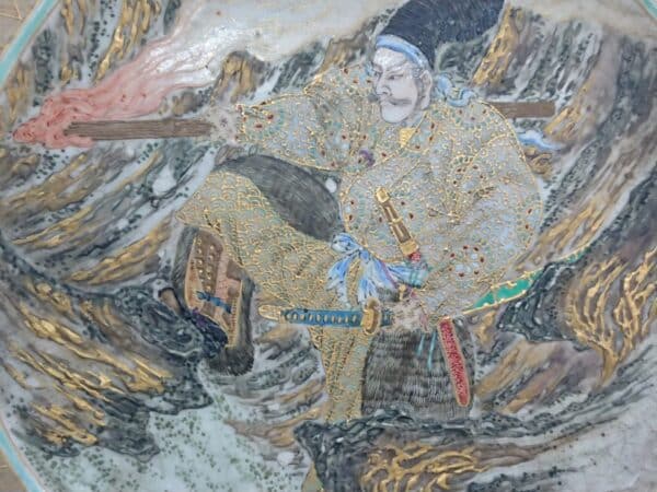 Japanese Satsuma Warrior Plate - Image 2