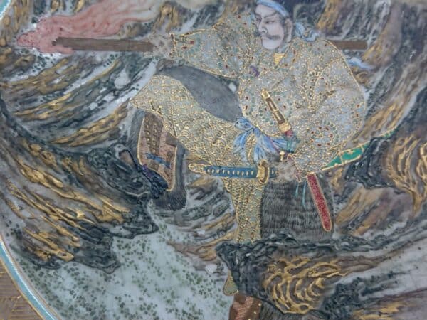 Japanese Satsuma Warrior Plate - Image 3