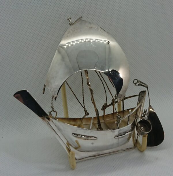 Silver Model of Sailing Ship - Image 2
