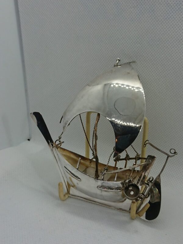 Silver Model of Sailing Ship - Image 3