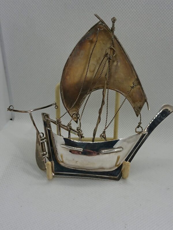 Silver Model of Sailing Ship - Image 4