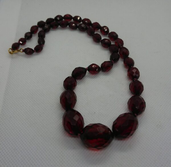 SOLD – Faceted Cherry Amber Bead Necklace Amber Miscellaneous 5