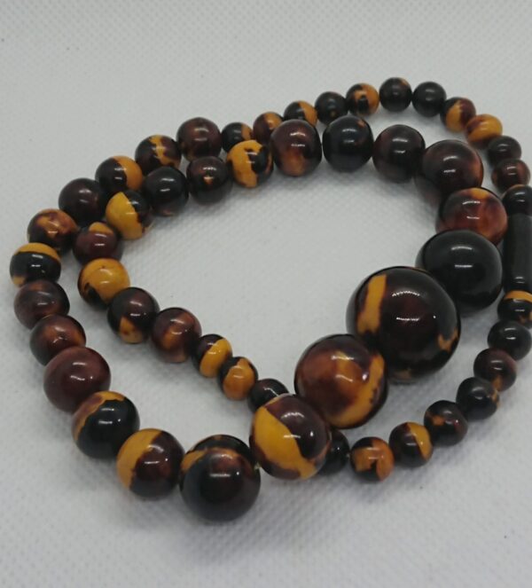 Antique Oriental Tortoiseshell Beads extremely Rare Tortoiseshell Antique Jewellery 4